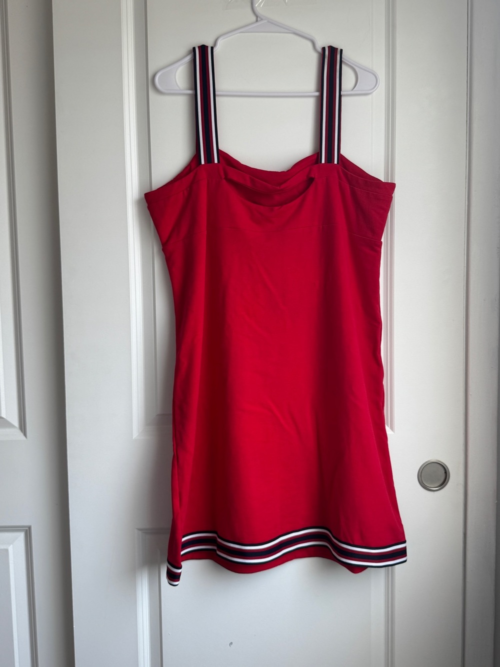 Tommy Hilfiger red french terry sneaker dress with striped details size XL - Picture 2 of 8